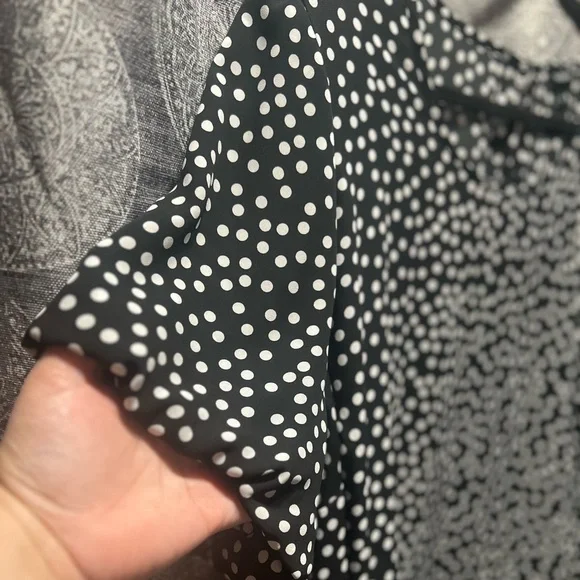 Torrid Black and White Polka Dot Blouse - Picture 4 of 6